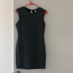 Gray dress with cute back